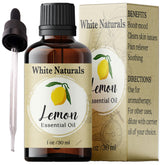 Huile essentielle citron White Naturals en bouteille, idéale pour diffusion et ambiance énergisante