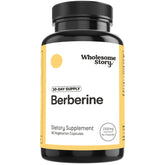 Berberine Wholesome Story dans une bouteille en train de verser, soutien métabolique potentiel.