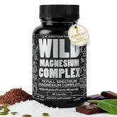 Wild Foods Magnésium Complex en bouteille, formulation 7 formes pour une absorption potentielle optimale.