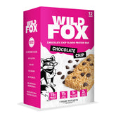 Barre protéinée Wild Fox chocolat-chip : croquant et goût agréable pour l'entraînement.