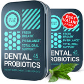 Wild Fuel tablettes probiotiques dentaires — emballage élégant pour haleine fraîche et bien-être bucco-dentaire.