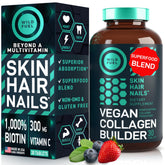 Wild Fuel Vegan Collagen Builder vue emballage et comprimés pour soutien beauté naturelle