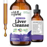 Wild & Organic Détox Foie – gouttes en bouteille faciles à utiliser.