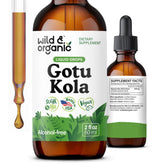 Wild & Organic Gotu Kola tincture bouteille 2oz, utilisation pratique au quotidien