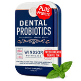 Windsor Botanicals – boîte de probiotiques dentaires pour dents et gencives équilibrées.