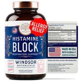 WINDSOR BOTANICALS bloqueur d'histamine – bouteille prête à l'emploi, soutien naturel des allergies.