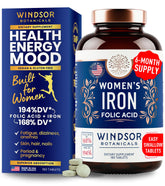 WINDSOR BOTANICALS – Bouteille de fer doux pour énergie quotidienne.