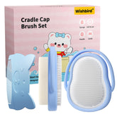 Brosse Wishbird douce pour nourrisson, massage du cuir chevelu et diminution des pellicules.