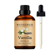 Huile essentielle vanille Wuvezrub en bouteille de 60 ml pour diffusion.