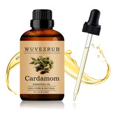 Wuvezrub huile essentielle de cardamome, flacon doseur 120 ml pour diffusion aromatique.