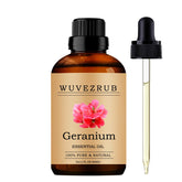 Huile de Géranium Wuvezrub dans sa bouteille de 60 ml, prête à l’emploi pour usage aromatique.