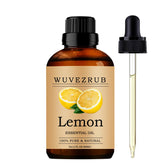 Wuvezrub huile essentielle citron, bouteille 60 ml, parfum frais et naturel pour diffusion.