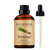 Wuvezrub huile Vetiver, bouteille 60 ml, parfum boisé apaisant pour diffusion.