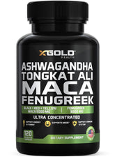 X Gold Health Ashwagandha 5000mg en capsule pour énergie soutenue et concentration