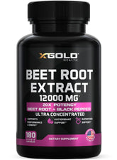 X Gold Health bouteille de capsules betterave, soutien à l énergie durable au quotidien.
