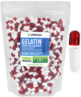 Capsules XPRS Nutra taille 00 transparentes pour un remplissage précis.