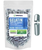 Capsules gelatine XPRS Nutra 00 vide prête au remplissage précis.