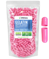 XPRS Nutra capsules vides taille 000 rose, remplissage facilité.