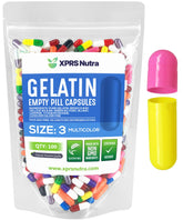 Capsules vides XPRS Nutra taille 3, faciles à remplir pour vos compléments faits maison.