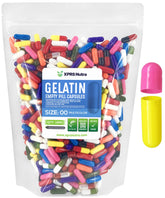 Capsules 00 XPRS Nutra transparentes facilitant le remplissage précis.