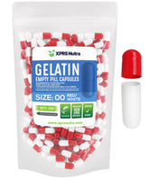 Gelules vides XPRS Nutra taille 00, lot de 100, parfaites pour les préparations maison.