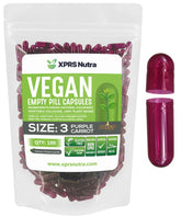 Capsules XPRS Nutra Size 3 vides, ensemble de 100, prêt à remplir.