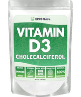 XPRS Nutra Vitamine D3 Poudre sans goût, emballage pratique pour le quotidien