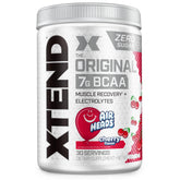 Xtend BCAA poudre AirHeads Candy visuel, soutien potentiel à la récupération musculaire.
