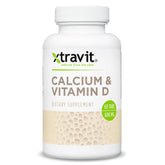 Boîte Xtravit avec comprimés calcium D3 favorisant une absorption du calcium pour des os solides.