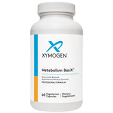 XYMOGEN Metabolism Basix – bouteille recto: soutien énergétique quotidien et détox naturelle.