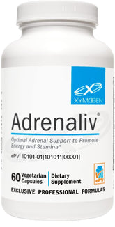 XYMOGEN Adrenaliv, flacon rhodiola et soutien énergétique potentiel.