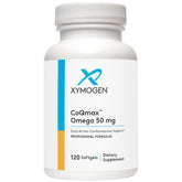 Xymogen CoQmax Omega 50 mg, capsule, soutien potentiel énergie quotidienne et vitalité.