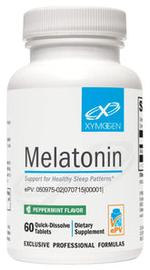 XYMOGEN Mélatonine: pastilles menthe, dissolution rapide pour le soir.