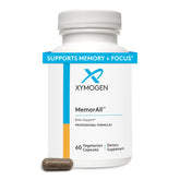 XYMOGEN MemorAll, bouteille et étiquette; soutien potentiel de la concentration.