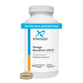 XYMOGEN Omega MonoPure 650 EC – bouteille avec gélules faciles à prendre.