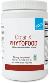 XYMOGEN OrganiX Phytofood, poudre verts et rouges pour l'apport en fibres et nutriments.