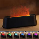 YALEDI diffuseur d huiles avec flamme de cheminée pour ambiance cosy.