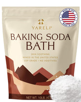 YARELI bicarbonate de soude naturel pour bain, texture fine et pure, dilution facile dans l’eau chaude.