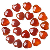 YATOJUZI coeur en cornaline rouge, ensemble de 20 pieces pour port et detente.