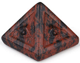 YATOJUZI obsidienne rouge avec œil protecteur, bureau élégant et énergie positive.