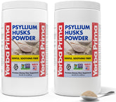 Yerba Prima Poudre psyllium en emballage, soutient une routine fibre polyvalente.