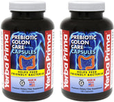 Yerba Prima Prébiotiques Colon Care, pack de deux bouteilles favorisant la digestion régulière.