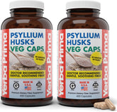 Yerba Prima Psyllium Husk Capsules - emballage visible, soutient la fibre quotidienne.