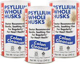 Yerba Prima Psyllium Husk, pack de 3 bouteilles pour soutenir la régularité naturelle.