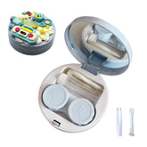YKuzLx étui lentilles contact miroir intégré, pratique pour le rangement et le maquillage rapide.