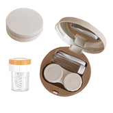 YKuzLx étui lentilles avec miroir, pratique en voyage.