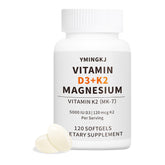YMINGKJ vitamine D3 K2 5000UI - bouteille: soutien immunitaire potentiel et énergie.