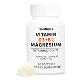 YMINGKJ D3 K2 bouteille et gélules, soutien densité osseuse potentiel