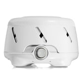 Yogasleep Dohm Uno, vue frontale en blanc, bruit blanc naturel propice au sommeil.