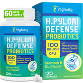 Yoghuaty défense H. pylori avec 100 milliards CFU pour un intestin équilibré.